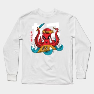 Chef Octopus Sushi Long Sleeve T-Shirt